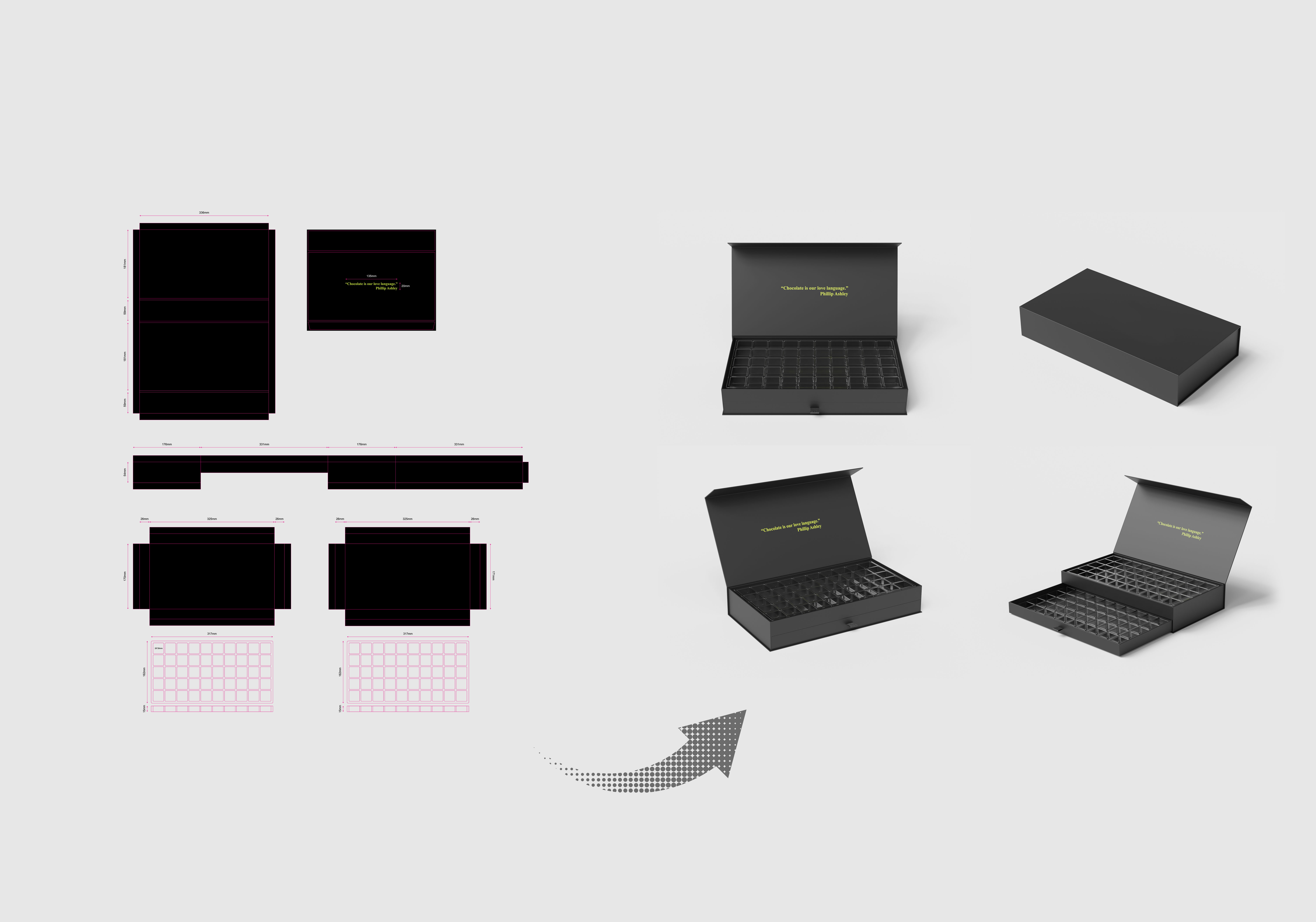 Magnetic cosmetic box packaging